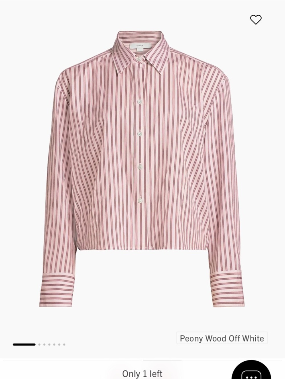 Vince Till Striped Cropped Shirt